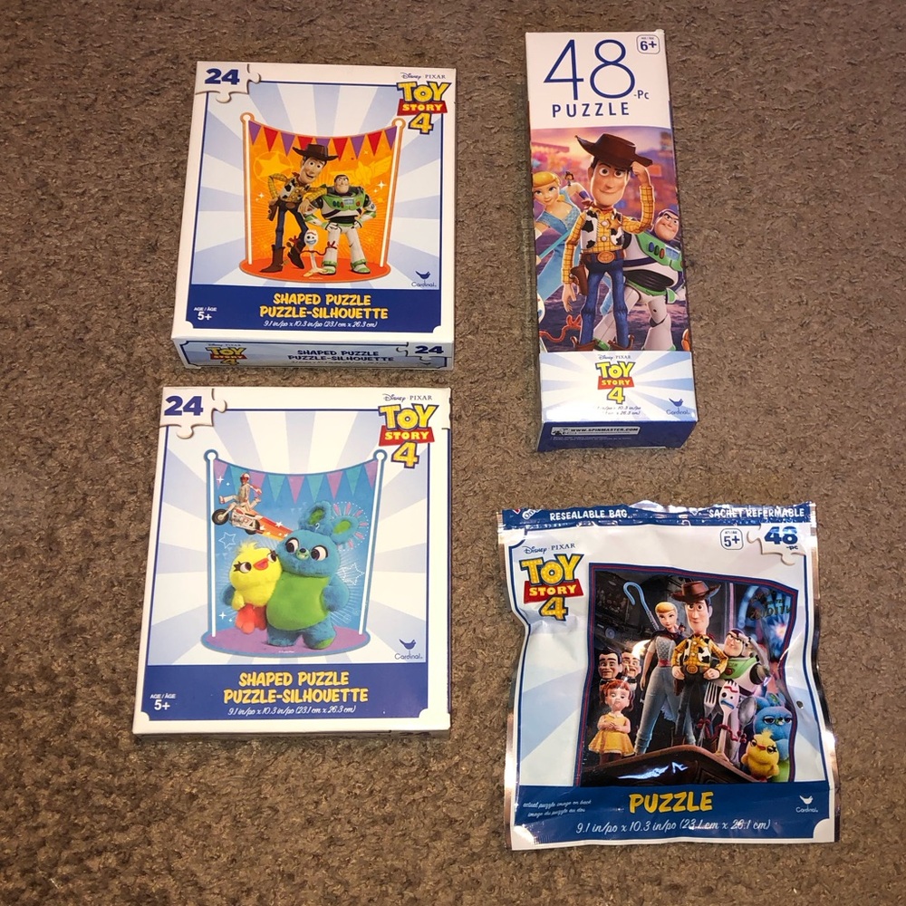 Disney Toy Story 4 Puzzle Lot, Includes 4 puzzles - all pieces included